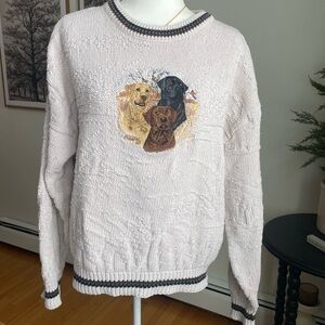 VTG James Killen Shenandoah Sweater in XL Labrador Retrievers Wool Knit